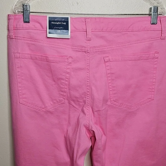 Charter Club Lexington Pink Straight Leg Jeans Size 12 NWT - Picture 4 of 5